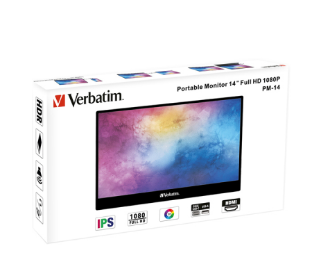 Monitor Portatile 14' Full HD 1080p - Verbatim - 49590 - 023942495901 - VERB49590_5 - DMwebShop