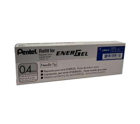 Refill Energel LRN4 - punta 0,4 mm - blu - Pentel - LRN4-CX