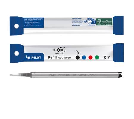 Refill sfera a scatto Frixionball Zone - punta 0,7 mm - nero - Pilot - 006890 - 3131910437437 - DMwebShop