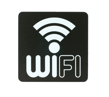 Pittogramma adesivo - Wifi - 16 x 16 cm - PVC - nero-bianco - Stilcasa - PR23-WF - 8033630015412 - DMwebShop