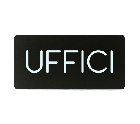 Pittogramma adesivo - Uffici - 32,5 x 16 cm - PVC - nero-bianco - Stilcasa - PR25-UF - 8033630015436 - DMwebShop