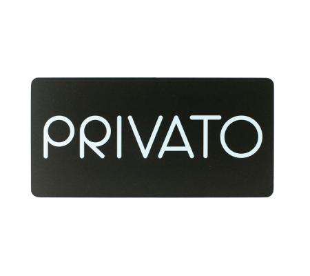 Pittogramma adesivo - Privato - 32,5 x 16 cm - PVC - nero-bianco - Stilcasa - PR26-PR - 8033630015443 - DMwebShop