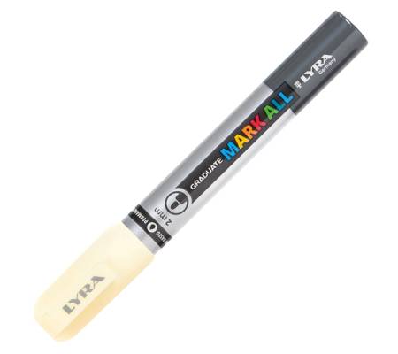 Marcatore a base d'acqua Graduate Mark All - punta tonda 2mm - giallo chiaro - Lyra