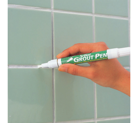 Marcatore permanente per fughe Grout Pen - puna a scalpello - tratto 2-4 mm - bianco - Artline - A 419