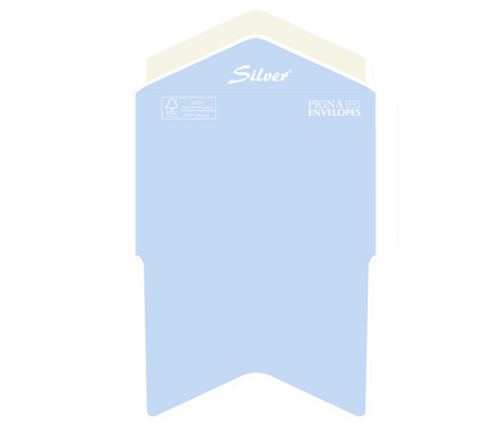 Busta Busta Silver FSC - senza finestra - gommata - 11,4 x 16,2 cm - 80 gr - bianco - conf. 500 pezzi - Pigna - 0388665C6