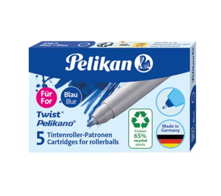 Cartuccia sferografica KM5 eco - blue royal - conf. 10 pezzi - Pelikan - 300010004 - 4012700824684 - DMwebShop