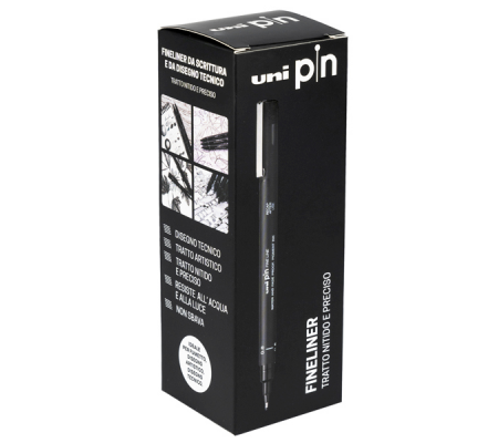 Pin fineliner - 11 gradazioni assortiti - nero - gift box 11 pezzi - Uni Mitsubishi - M 84020235