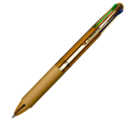 Penna a sfera 4 Multi Chrome - punta 1 mm - 4 colori - metallic gold - Osama - OW 84018515 - 8059484018515 - DMwebShop