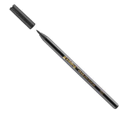 Pennarello Brush 1340 glitter - tratto da 1,0 a 6 mm - colori assortiti - astuccio 10 pezzi - Edding - 4-1340-10-4