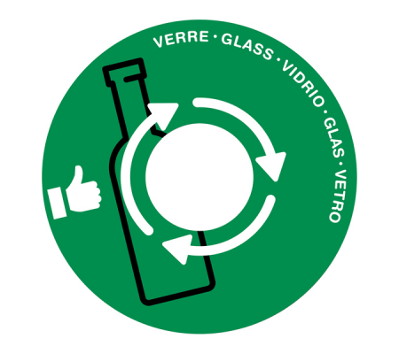 Coperchio raccolta vetro - per cestino 133R - Ø 38 cm - PVC - verde - Cep - 1009330031
