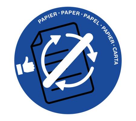 Coperchio raccolta carta - per cestino 133R - Ø 38 cm - PVC - blu - Cep - 1009340141
