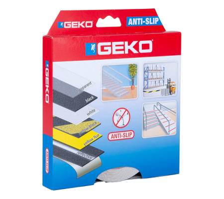 Nastro adesivo antiscivolo fosforescente Antislip - 2,5 cm x 15 mt - giallo - Geko - 220/207 - 8014846521072 - DMwebShop