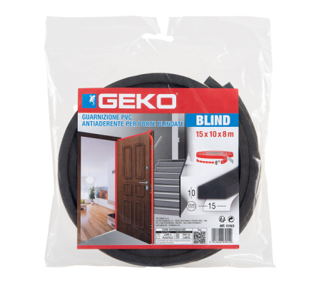 Guarnizione adesiva per isolamento porte blindate - 17 mm x 8 mt - PVC - antracite - Geko - 1310-2 - 1310/2 - 8014846030550 - DMwebShop