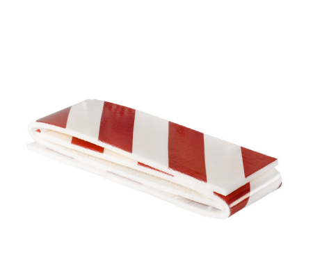 Pannello antiurto adesivo Box - 13,7 x 50 cm - bianco-rosso - conf. 2 pezzi - Geko - 1810