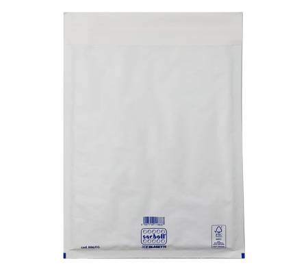 Busta imbottita Sacboll - formato FG - 25 x 39 cm - carta - bianco - conf. 10 pezzi - Blasetti - 0886 - 8007758008861 - DMwebShop