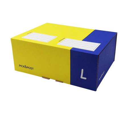Scatola automontante per ecommerce Pick e Post - L - 40 x 27 x 17 cm - giallo-blu - Blasetti - 0264 - 8007758026414 - DMwebShop