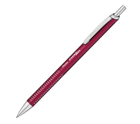 Penna roller EnerGel Metal Slim - punta 0,7 mm - fusto rosso - Pentel - BL447B-A - 810035300019 - DMwebShop