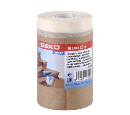 Bobina nastro adesivo e telo in carta 180 cm x 20 mt Geko - 13707