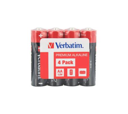 Scatola 4 Pile alkaline stilo - AA - Verbatim - 49501 - 23942495017 - DMwebShop
