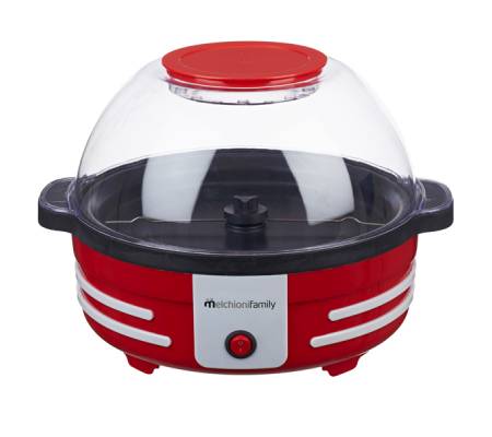 Macchina per pop corn - con coperchio - 850 W - rosso - Melchioni Family - 118370002 - 8006012372458 - DMwebShop