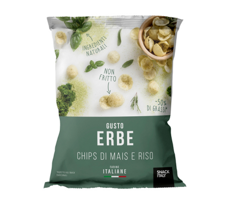 Chips di mais e riso alle erbe mediterranee - 70 gr - Snack Italy - A005 - DMwebShop