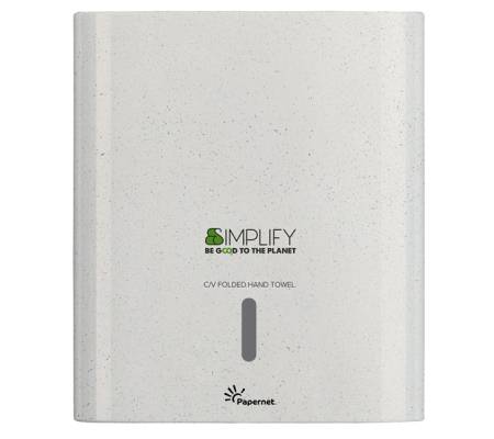 Distributore asciugamani piegati a C-V Simplify - 30 x 14,5 x 33,6 cm - white wood - Papernet - 421337 - 8024929009601 - DMwebShop
