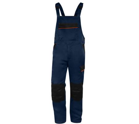 Salopette da lavoro M1SA2 - taglia L - twill-poliestere-cotone - blu-arancio - Deltaplus - M1SA2BMGT - 3295249289386 - DMwebShop