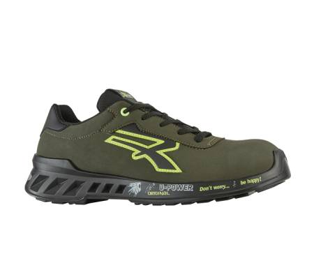Calzatura di sicurezza Ryan S3 - numero 43 - microfibra effetto nabuk - verde - U-power - RV20304-43 - 8033546514382 - DMwebShop
