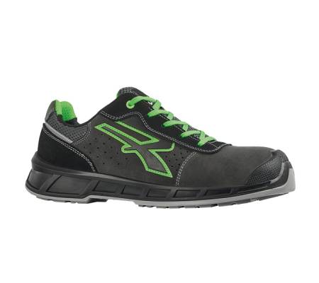 Calzatura di sicurezza Taylor - numero 43 - pelle scamosciata - nero-verde - U-power - RK20016-43 - 8033546531778 - DMwebShop