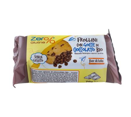Frollini - con gocce di cioccolato - monoporzione da 70 gr - conf. 12 pezzi - Zer%glutine - 38887 - 8016323007253 - DMwebShop