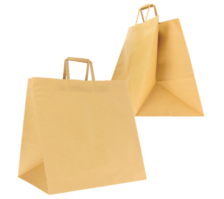 Shoppers Flat maxi plus - 40 x 35 x 35 cm - carta kraft - avana - conf. 100 pezzi - Mainetti Bags - 310004004A - 8029307087738 - DMwebShop