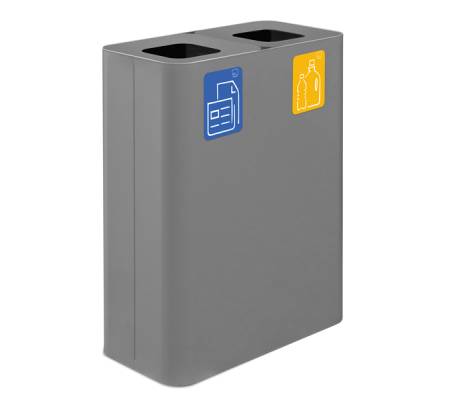 Contenitore gettacarte Pure - 60x30x80 cm - 120 lt - grigio - Stilcasa - PU120F-G - 8033630033003 - DMwebShop