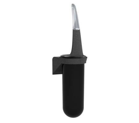 Portascopino da parete Skin - 38,6 x 11,3 x 9,3 cm - pietra-nero - Mar Plast - A92901PO - 8020090108136 - DMwebShop