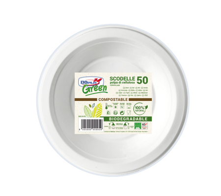 Scodella biodegradabile - 450 ml - Green - conf. 50 pezzi - Dopla - 07762 - 8005090009959 - DMwebShop