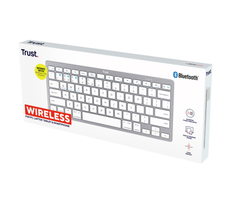 Tastiera wireless bluetooth - argento - Trust - 24652