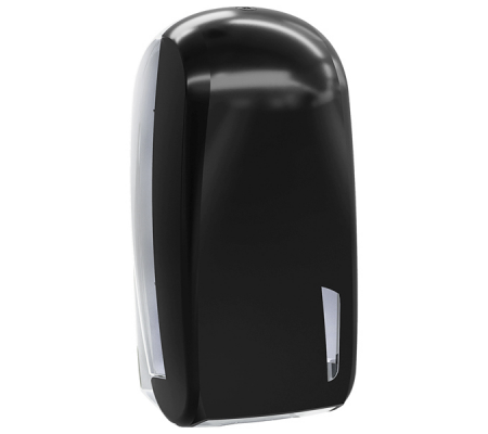 Dispenser per carta igienica interfogliata Skin Carbon - piegata a V e Z - 32,8 x 13,5 x 16,5 cm - 550-450 fogli - nero - Mar Plast - A90923BM - 8020090111662 - DMwebShop