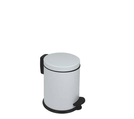 Pattumiera a pedale New Bin Basic - 3 lt - metallo verniciato - bianco - Medial International - 913031 - 8056324538998 - DMwebShop