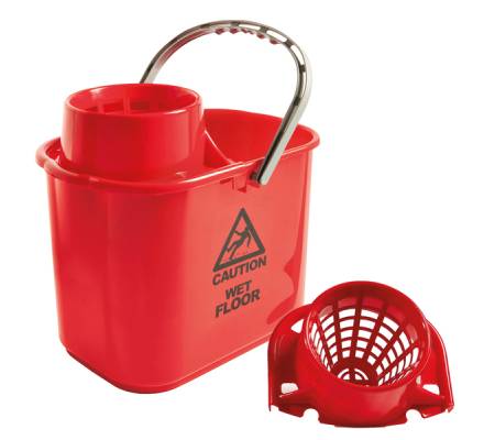 Secchio Polar - con strizzatore - 15 lt - rosso - 30 x 27 x 37 cm - Perfetto - 26546 - 8052474265463 - DMwebShop