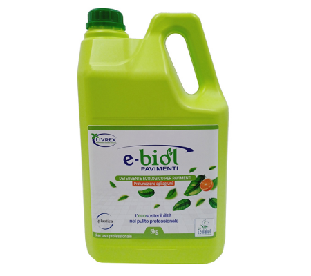 Detergente pavimenti Ebiol Tanica 5 kg - agrumi - Livrex - LX0101 - 8053736061205 - DMwebShop