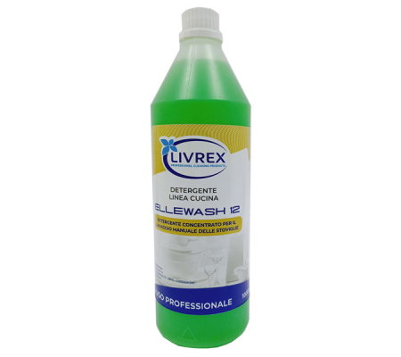 Detergente Ellewash 12 per piatti - 1L - limone - Livrex - LX4010 - 8053736060611 - DMwebShop