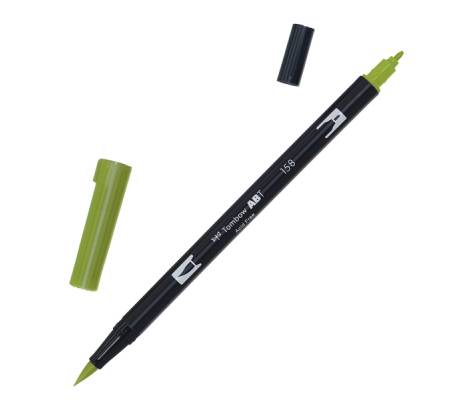 Pennarello Dual Brush 158 - dark olive - conf. 6 pezzi - Tombow - PABT-158 - 4901991901269 - DMwebShop