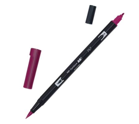 Pennarello Dual Brush 757 - port red - conf. 6 pezzi - Tombow - PABT-757 - 4901991901955 - DMwebShop