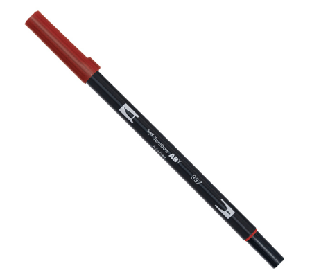 Pennarello Dual Brush 837 - wine red - Tombow - PABT-837