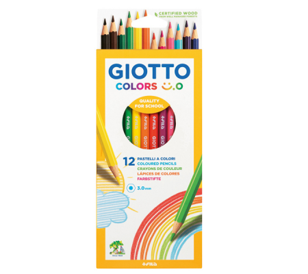 Pastelli colorati Colors 3.0 - Ø mina 3 mm - astuccio 12 pezzi - F278300 Giotto - 8000825056390 - DMwebShop