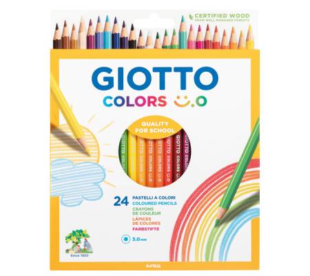 Pastelli colorati Colors 3.0 - Ø mina 3 mm - astuccio 24 pezzi - F278400 Giotto - 8000825056420 - DMwebShop