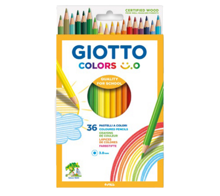 Pastelli colorati Colors 3.0 - Ø mina 3 mm - astuccio 36 pezzi - F278500 Giotto - 8000825057038 - DMwebShop