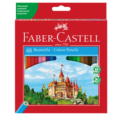 Matita colorata eco Il Castello - Ø mina 3 mm - colori assortiti - astuccio 48 pezzi - Faber Castell - 120148 - 7891360579922 - DMwebShop