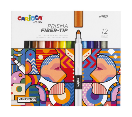Pennarello Prisma - punta 3,7 mm - colori assortiti - Plus - conf. 12 pezzi - Carioca - 45205 - 8003511452056 - DMwebShop