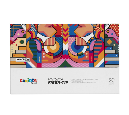Pennarello Prisma - punta 3,7 mm - colori assortiti - Plus - conf. 30 pezzi - Carioca - 45208 - 8003511452087 - DMwebShop