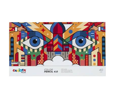 Matita colorata Color Pencil 4.0 - mina 4 mm - colori assortiti - Plus - conf. 40 pezzi - Carioca - 45204 - 8003511452049 - DMwebShop